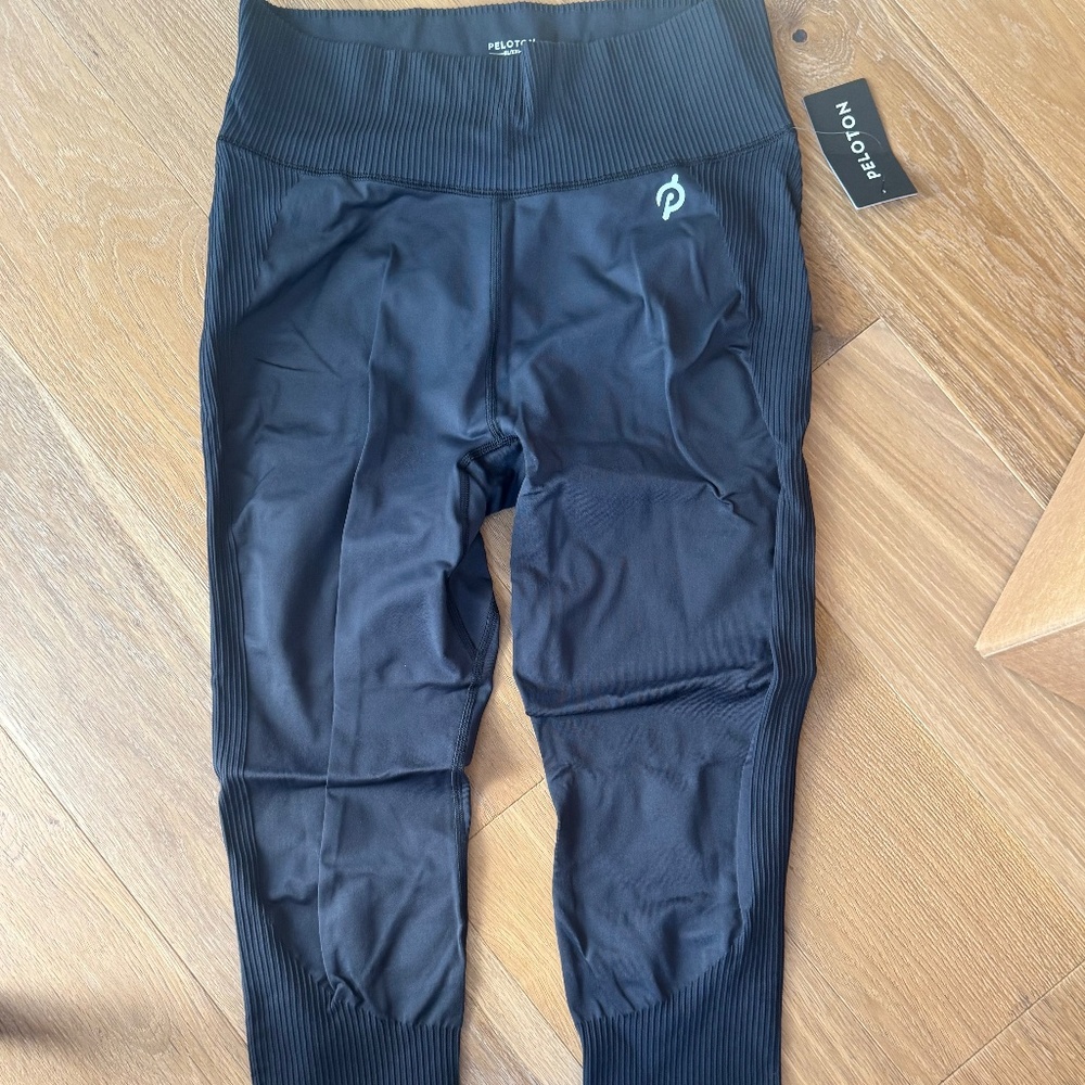 Peloton Black Ribbed Leggings